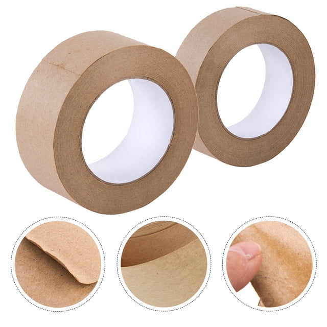 OULII Lot de 2 Rouleaux de Ruban Kraft Brun Clair pour une Manipulation Facile