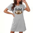 thumbnail image 1 of Camisón corto de talla grande para mujer, camisón de manga corta con estampado de pecho a la moda, camisón para mujer, 1 of 2