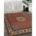 thumbnail image 3 of Ahgly Company Machine Washable Indoor Rectangle Traditional Orange Salmon Pink Area Rugs, 7' x 9', 3 of 7