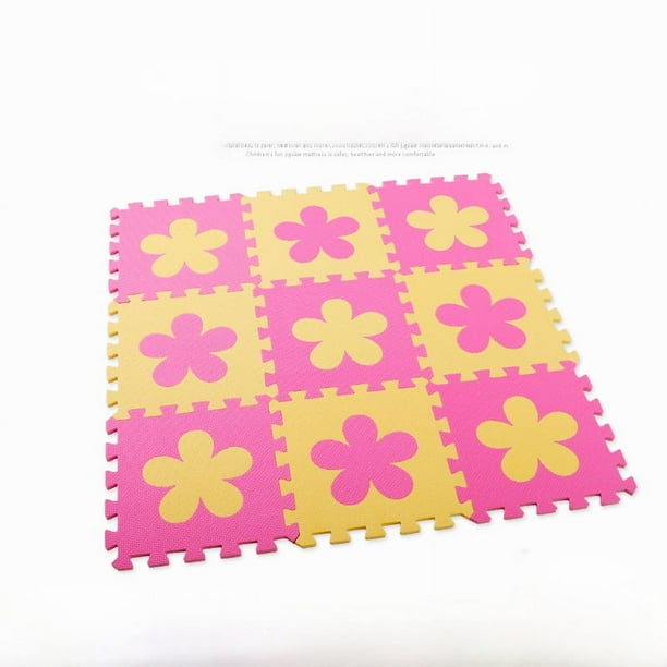 Alfombrilla de espuma para rompecabezas para niños, divertida, de 30 x 30 x 1 cm, para gatear y coser