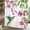 Purple, variant on MIZHONA Spring Floral and Birds Shower Curtain Hummingbird with Flower Fabric Waterproof Bathroom Curtain 72"W x 72"L