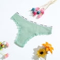 thumbnail image 5 of Tanga de algodón para damas, ropa interior de cintura baja para niñas, pantalones de tanga de encaje para mujer, 5 of 5