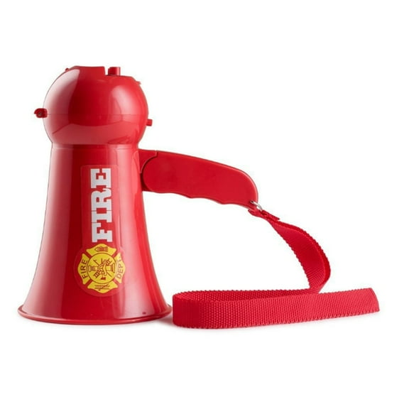 KUFptva Electric Firefighter RolePlay Megaphone Toy for Kids with Folding Handle and Shoulder Strap for Children Party