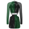 thumbnail image 4 of Jhaoyu Robe Déguisement des Années 60 pour Femmes, Mini Robe à Sequins Scintillants, Tenues de Spectacle, Vert 4TG, 4 of 5