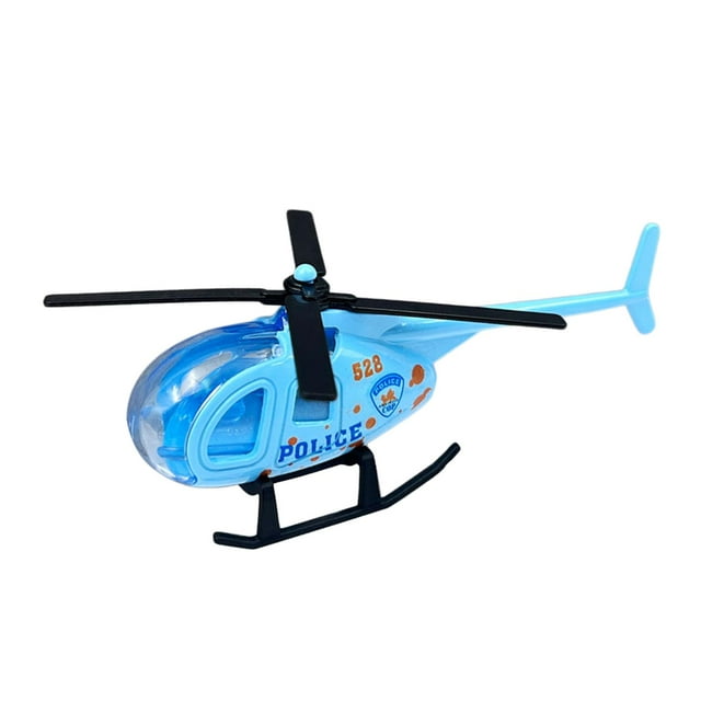1/64 Aeronave de la colección de helicópteros de la aleación de la fiesta de la fiesta de la fiesta de la fiesta del modelo de metal para niños Azul