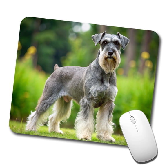 Standard Schnauzer Dog Photo Mouse Pad Low Profile Gaming Mat
