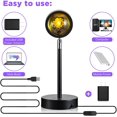 thumbnail image 2 of UPGEAR Sunset Lamp Projection Led Light 180 Degree Rotation Includes USB Power Adapter for Indie Boho Yk2 Room Decor Sun Light Projector Lamp for Photography Selfie (Sunset), 2 of 6