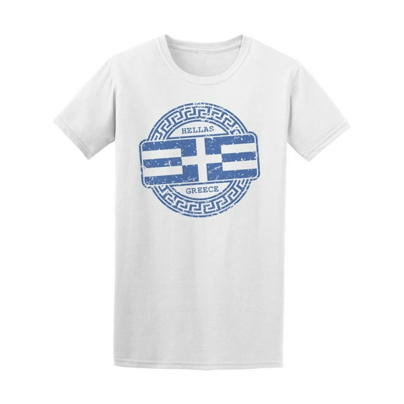 Hellas Greece Greek Flag Tee Men's -Image by Shutterstock