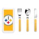 thumbnail image 4 of Juego de cuchillo tenedor y cuchara para niños del equipo Steelers Adecuado para diversas ocasiones, como Navidad, Halloween, reuniones familiares, comidas de jardín de infantes, picnics al aire, 4 of 6