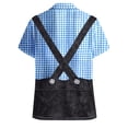 thumbnail image 4 of Hawaiian Shirts for Men Casual Beach Summer Shirt Lapel Button Down Color Block Beach T-Shirt Outdoors Funny Hawaiian Shirts Button Down Dressy Casual Tops, 4 of 4