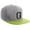 Light Grey Lime, White Black, variant on Classic Snapback Hat Custom A to Z Initial Varsity Letters, Lime Orange Hat White Black Letter B