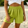 thumbnail image 4 of Guluxicc Women's Athletic Shorts with Pockets Elastic High Waisted Running Short Trousers for Everyday Gym Workout, 4 of 6