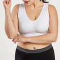 thumbnail image 2 of Women Pure Color Plus Size Ultra-thin Large Bra Sports Bra Full Bra Cup Tops, 2 of 10