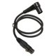 thumbnail image 4 of Cable XLR a XLR Codo macho a hembra recto HiFi Sonido XLR Cable balanceado para micrófono Altavoz Mezclador 2.5ft, 4 of 10