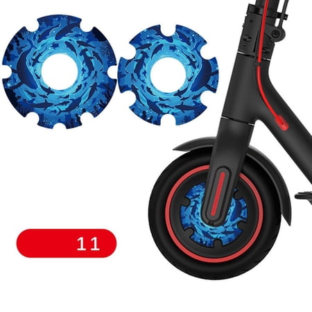 2Pcs/Set High Quality Electric Scooter for Xiaomi M365/1s/pro2 PVC Motor Protective Cover Shell Kick Scooter Accessories Front Wheel Sticker 11