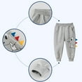 thumbnail image 5 of KYAIGUO 1-9T Baby Toddler Boys Cotton Sweatpants Kids Spring Casual Cotton Pants Autumn Dinosaurs Sport Jogger, 5 of 9