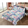 thumbnail image 4 of Ambesonne Nautical Themed Fitted & Flat Sheet with Sham 3 Pcs Set, Modern Seahorse Art, Twin, Dark Lavender Dark Coral, 4 of 5