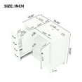 thumbnail image 4 of Euroco Modern Bathroom Vanity Cabinet with Right-Side Ceramic Sink, 2 Drawers & 2-Door Storage, Solid Wood & MDF, 8" Faucet Compatible, 4 of 9
