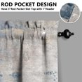 thumbnail image 5 of Gray Abstract Oil Painting Kitchen Curtains and Valances Set - 3 Piece Kitchen Curtains Sets with Valance for Windows Rod Pocket Machine Washable Kitchen Decor Decorations (54"x18"+2x27.5"x24"), 5 of 6