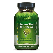 Irwin Naturals Immuno-Shield All Season Wellness – 60 Liquid Soft-Gels – Echinacea   Zinc   Elderberry Defense
