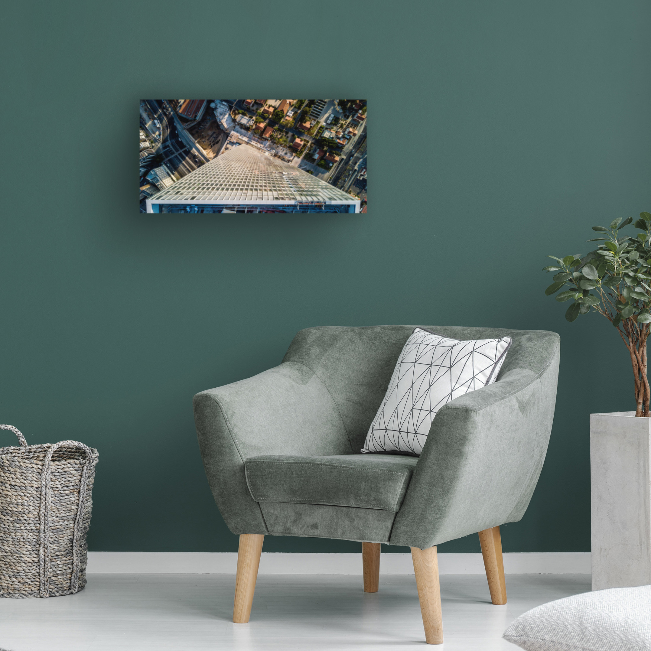 Canvas Wall Art - Or Adar 'The Twisted Tower' Wall Art for Living Room, Bedroom, or Office Décor by Trademark Fine Art - 19 x 10 Inches