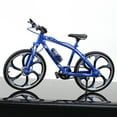 thumbnail image 2 of Modelo de bicicleta Diecast Hugo 1:10 Simulación Aleación Juguete Vehículos Coleccionables Decoración hogar Regalos Azul, 2 of 9