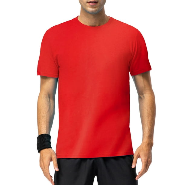 TFixol Hombres Mujeres Camiseta de manga corta O Cuello Camisas de algodón sólido