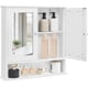 thumbnail image 1 of Armario de Baño, Armario de Pared, 13 x 56.5 x 58.5 cm, Puerta con Doble Espejo, Estantes de Altura Ajustable, Blanco MLHC002, 1 of 9