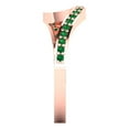 thumbnail image 4 of 0.21 ct Brilliant Round Cut Simulated Emerald 18K Rose Gold Stackable Band SZ 3.75, 4 of 6