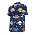thumbnail image 4 of Wukai Planets and Stars Men’s Polo Shirts,Quick-Dry Athletic Shirt,Classic Fit Shirts-Large, 4 of 8