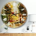 thumbnail image 3 of Designart 'Ancient Vitebsk in Autumn' French Country wall clock, 3 of 3