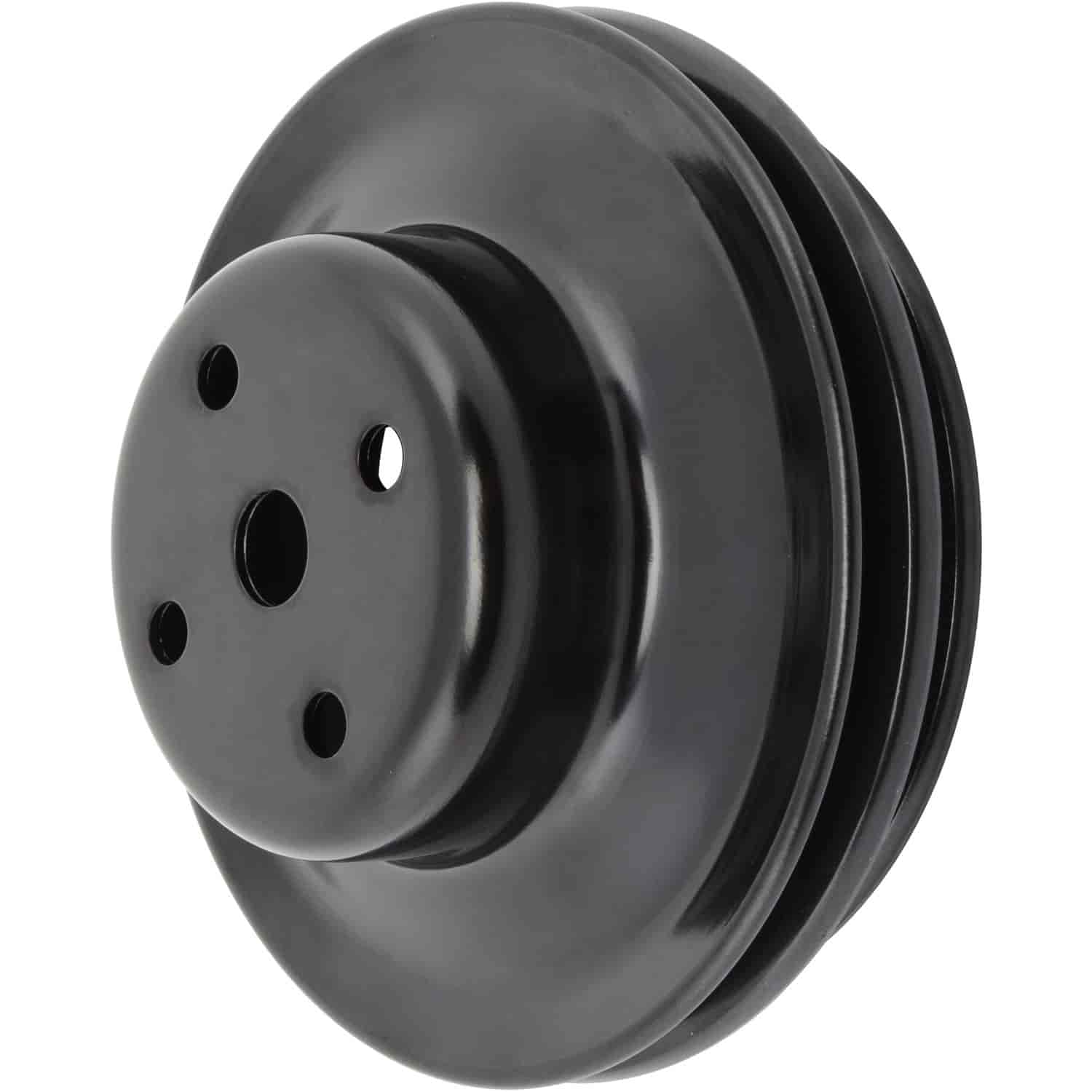 JEGS 514137 Water Pump Pulley Big Block Chevy Black Steel Long Water