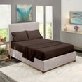 thumbnail image 7 of Home Bedding Set Bed Sheet Mattress Cover Pillowcase Solid Color Polyester Bedding Kit coffee king, 7 of 7