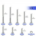 thumbnail image 5 of 108PCS 1/4" Hex Lag Bolts Wood Screws Assorted Set & Washers, Self Tapping Flat Screws for Wood, Deck, Industrial, 1" 1-1/4" 1-1/2" 2" 2-1/2" 3" 3-1/2" 4", 5 of 7
