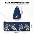 thumbnail image 4 of Naloa Disco party Astronaut Dancing Print Leather Pencil Case - Portable Big Capacity Pencil Pouch Organizer Bag Stationery Bag for Work & Office Pencil Pen Case, 4 of 5