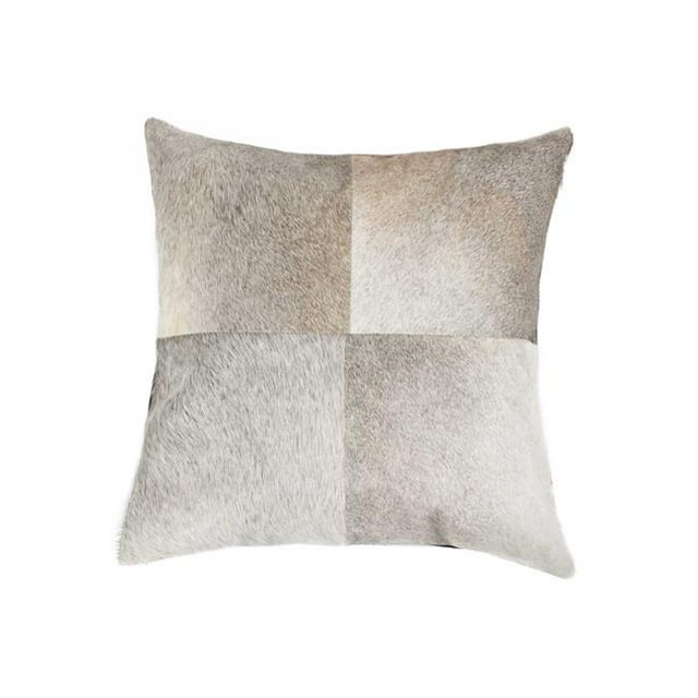 HomeRoots 316761 18 in. Cowhide Pillow - Grey