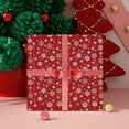 thumbnail image 4 of BAOPAI 22.05x20.87in Christmas Gift Wrapping Paper Durables Tear Resistant Paper With Snowflakes Reindeers Christmas Trees Patterns In Red And Green For Holiday Parties Gift Giving And Festive Decor, 4 of 6