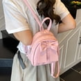 thumbnail image 5 of UJNDER School Backpack Stylish Bowknot Zip Closure Casual Lightweight Nylon Purse for Daily Travel Work College Bookbag for Women Pink,One Size, 5 of 5