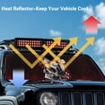 thumbnail image 4 of Yuyamidu Skull Windshield Sunshade Red Flowers Sun Shade Heat Shield Sun Visor Mat Compatible with Jeep Wrangler Rubicon Sahara TJ JK JKU 2 Door & 4 Door, 4 of 7
