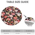 thumbnail image 6 of Pioneer Flower Floral Print Pattern Round Fitted Tablecloth with Elastic Edge,Dining Table Cover Waterproof,Outdoor Round Tablecloth for Camping,Dining,Indoor and Outdoor, 6 of 7