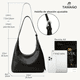 thumbnail image 3 of Bolso Mano Mujer Dama Cuero Pu Bandolera Mujer Bolso Moda Xtellar negro, 3 of 3