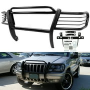 Kojem Steel Front Bumper Grille Brush Bar Guards for 1999-2004 Jeep Grand Cherokee Powder Coated 4-Door