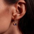 thumbnail image 2 of 14K Gold Plated and Floral Leverback Earrings with crystals from Swarovski, 2 of 8