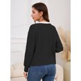 thumbnail image 5 of Usaibhir Womens Knit Button Up Cardigan Sweaters with Pockets Long Sleeve Crew Neck Open Front Sweater Jackets Outerwear, 5 of 8