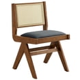 thumbnail image 5 of Side Dining Chair, Set of 2, Black, Faux Leather, Wood, Bar Pub Cafe Bistro Dining Kitchen Hospitality Restaurant, Modern Contemporary, HB37226, 5 of 10