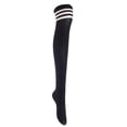 thumbnail image 2 of Meso Women's 4 Pairs Awesome Thigh High Cotton Socks, Comfortable, Soft and Super Durable Size 6-9 M1022 Black,Coffee,Dark Grey,White 4c6, 2 of 9