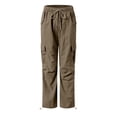 thumbnail image 4 of vigerkar Women's Quick Dry Hiking Cargo Pants Joggers Cotton Casual Work Pants with Pockets (Coffee, S), 4 of 8