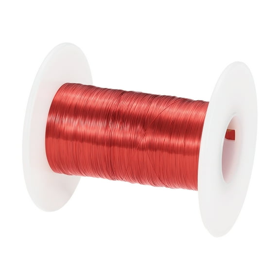 0.1mm Magnet Wire 2346ft (715m) Enameled Copper Wires Magnet Winding Coil 50g 155C for Transformers Inductors, Red