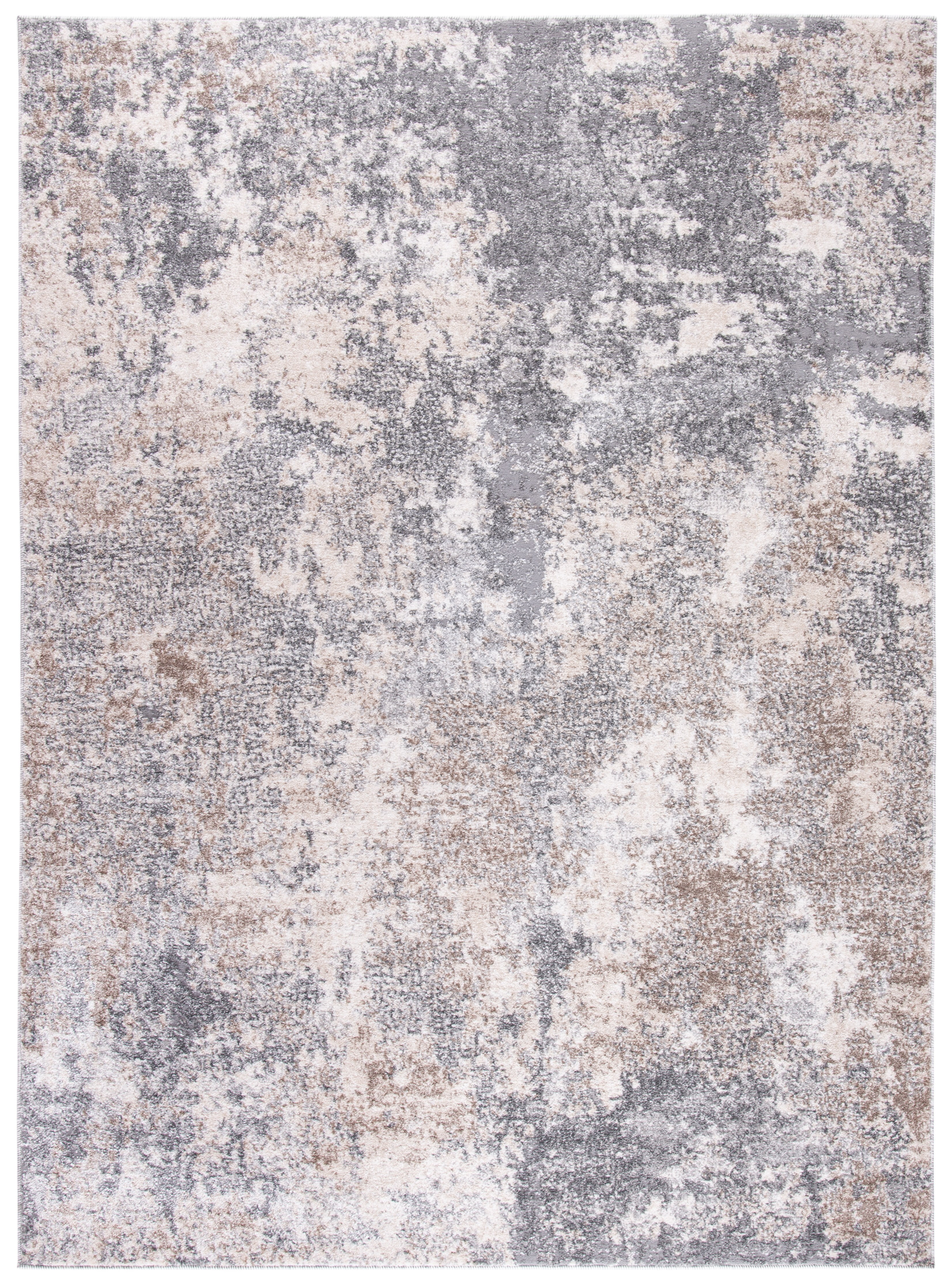 SAFAVIEH Aston Calanthia Abstract Area Rug, Light Gray/Gray, 6' x 9'
