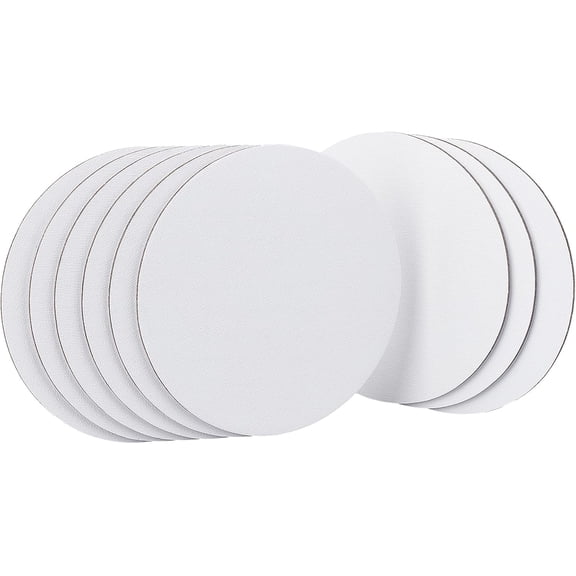 12 Pcs Round Painting Canvas Panels Blank Canvas Drawing Boards 15cm in Diameter